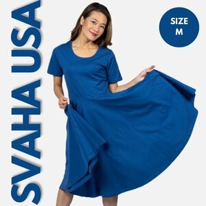 Svaha Navy Blue Twirl Dress Size M
